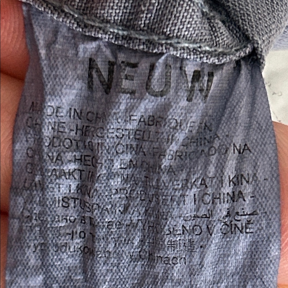 NEUW Steel Blue Linen Blend Casual Button-Down Shirt. Size small. - Picture 11 of 15